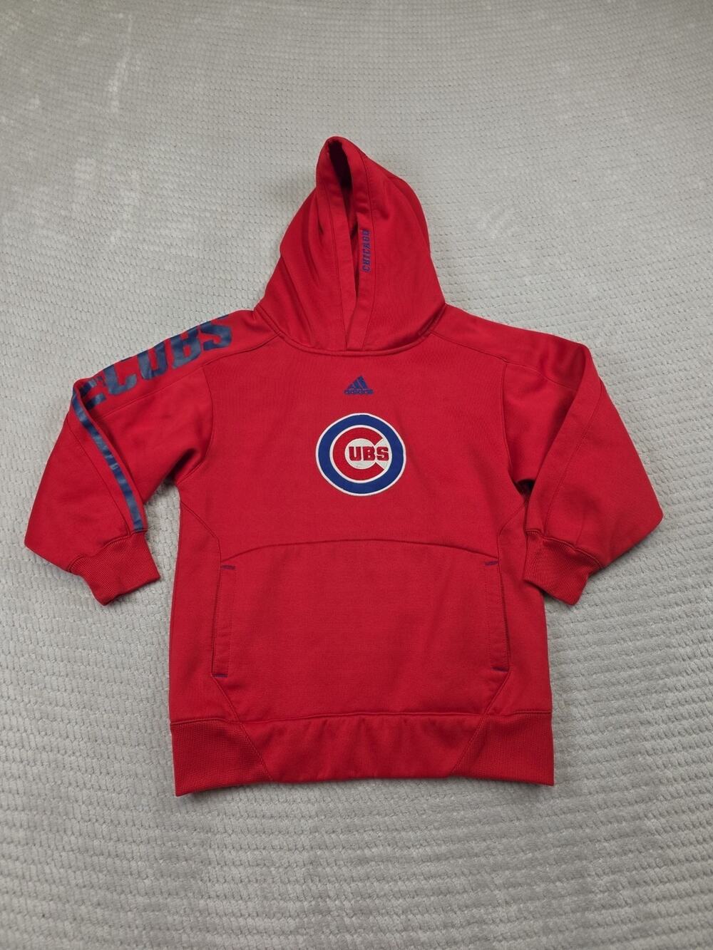 Adidas Chicago Cubs Sweatshirt Youth Small Hooded Pullover Baseball
